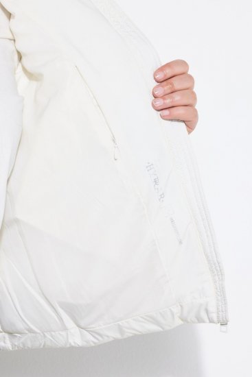 Ulla Popken 851833 Stepēta veste ar stāvapkakli Pienbalts - Vestes - 