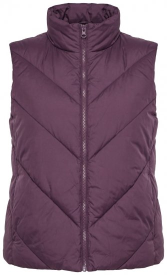 Ulla Popken 851833 Stepēta veste ar stāvapkakli Brūns - Vestes - 
