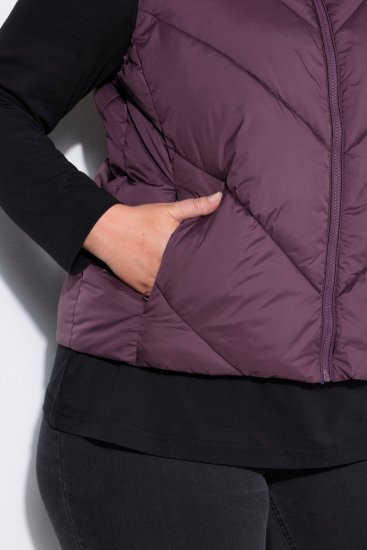 Ulla Popken 851833 Stepēta veste ar stāvapkakli Brūns - Vestes - 