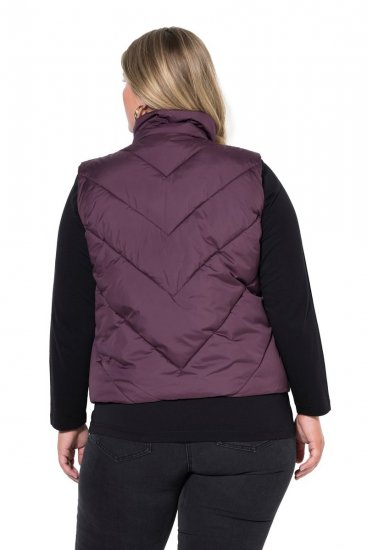 Ulla Popken 851833 Stepēta veste ar stāvapkakli Brūns - Vestes - 
