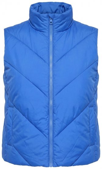 Ulla Popken 851833 Stepēta veste ar stāvapkakli Zils - Vestes - 