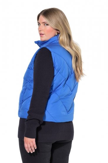 Ulla Popken 851833 Stepēta veste ar stāvapkakli Zils - Vestes - 