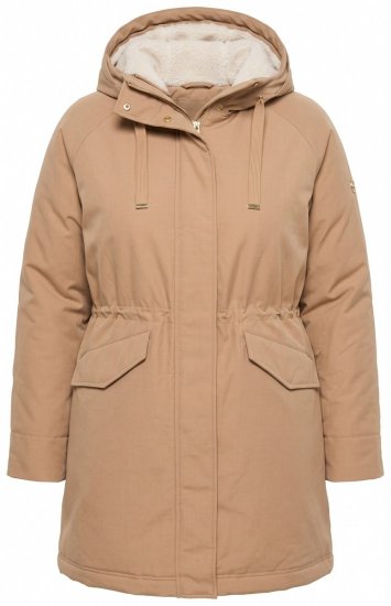 Ulla Popken 852028 Parka Bēšs - Mēteļi - Lielo izmēru mēteļi sievietēm