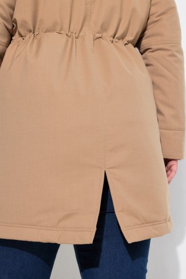 Ulla Popken 852028 Parka Bēšs - Mēteļi - Lielo izmēru mēteļi sievietēm
