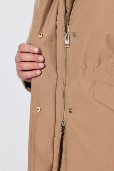 Ulla Popken 852028 Parka Bēšs - Mēteļi - Lielo izmēru mēteļi sievietēm