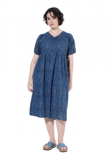 Ulla Popken 852214 Svītraina midi kleita Tumši zils - Midi kleitas - Midi kleitas lielajos izmēros