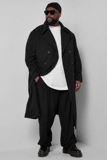STHUGE 852519 Klasisks Vilnas mētelis Melns - Jakas & Lietus apģērbs - Jakas - 2XL-12XL