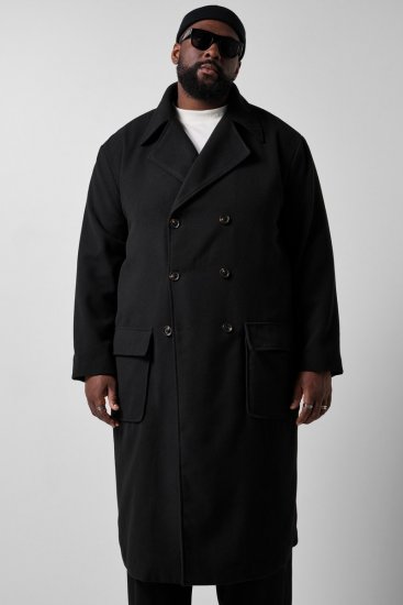 STHUGE 852519 Klasisks Vilnas mētelis Melns - Jakas & Lietus apģērbs - Jakas - 2XL-12XL