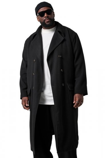STHUGE 852519 Klasisks Vilnas mētelis Melns - Jakas & Lietus apģērbs - Jakas - 2XL-12XL
