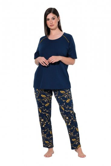 Ulla Popken 852577 Pidžama ar rakstu Tumši zils - Pidžamas/Loungewear - 