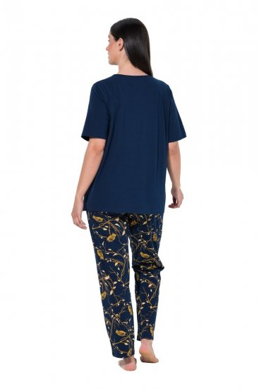 Ulla Popken 852577 Pidžama ar rakstu Tumši zils - Pidžamas/Loungewear - 