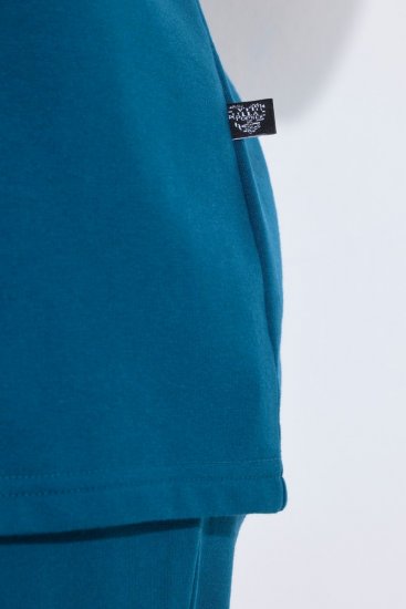 Ulla Popken 852710 Mājas džemperis ar garām piedurknēm Petrolejas - Pidžamas/Loungewear - 