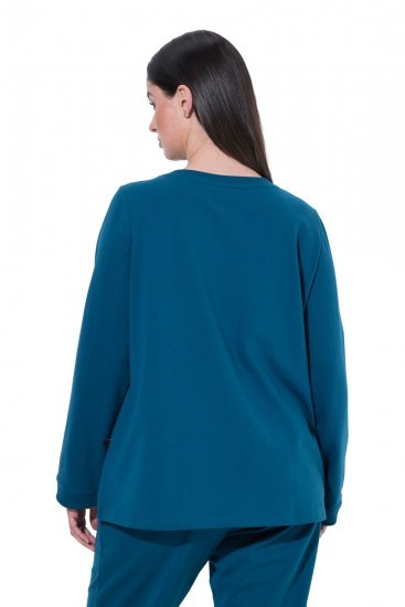 Ulla Popken 852710 Mājas džemperis ar garām piedurknēm Petrolejas - Pidžamas/Loungewear - 