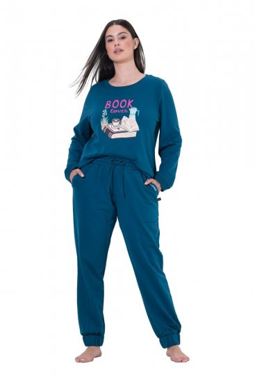 Ulla Popken 852725 Mājas bikses Petrolejas - Pidžamas/Loungewear - 