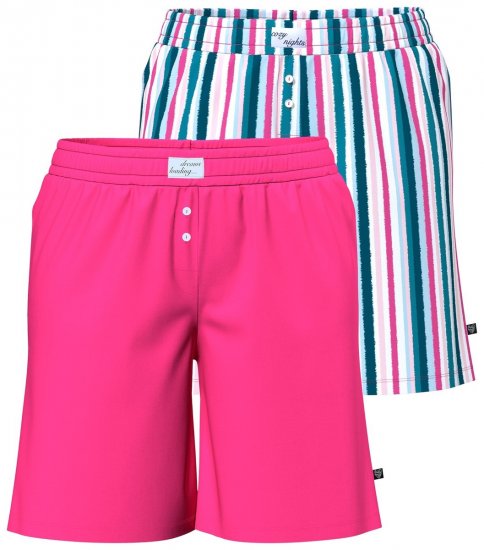 Ulla Popken 852752 Pidžamas šorti ar svītrām 2 gab. Rozā - Pidžamas/Loungewear - 
