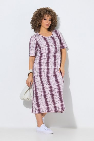 Ulla Popken 852854 Svītraina midi kleita Brūns - Midi kleitas - Midi kleitas lielajos izmēros