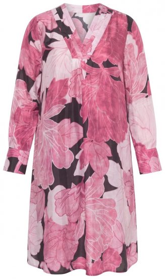 Ulla Popken 853426 Ziedaina kleita Plūmju - Midi kleitas - Midi kleitas lielajos izmēros