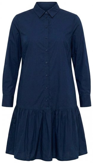 Ulla Popken 853457 Kleita ar garām piedurknēm Tumši zils - Midi kleitas - Midi kleitas lielajos izmēros