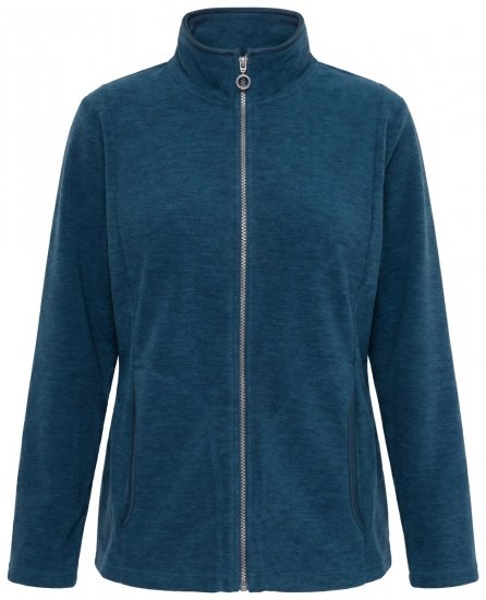 Ulla Popken 853668 Flīsa jaka ar stāvapkakli Petrolejas - Fleece apģērbs - 
