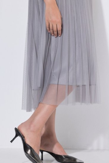 Ulla Popken 853879 A veida midi kleita Pelēks - Midi kleitas - Midi kleitas lielajos izmēros
