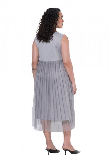 Ulla Popken 853879 A veida midi kleita Pelēks - Midi kleitas - Midi kleitas lielajos izmēros