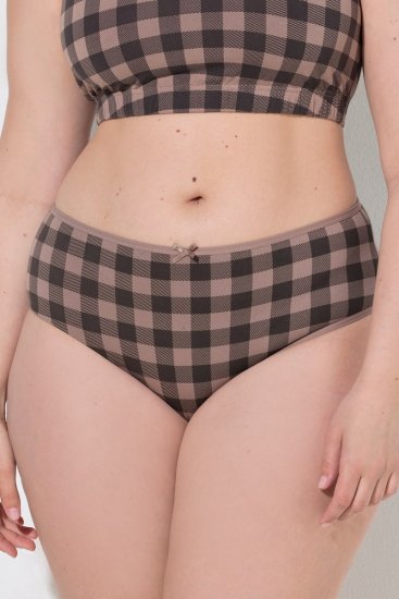Ulla Popken 854114 Biksītes ar rūtām 5 gab. Taupe - Biksītes - 
