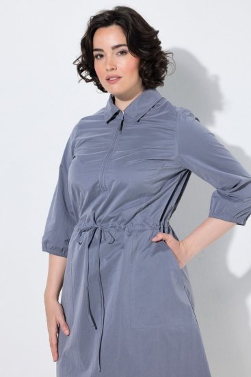 Ulla Popken 854413 Midi kleita ar auklu Pelēks - Midi kleitas - Midi kleitas lielajos izmēros