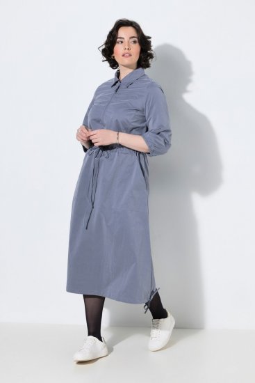 Ulla Popken 854413 Midi kleita ar auklu Pelēks - Midi kleitas - Midi kleitas lielajos izmēros