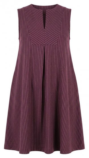 Ulla Popken 854988 Svītraina kleita Vīnsarkans - Midi kleitas - Midi kleitas lielajos izmēros