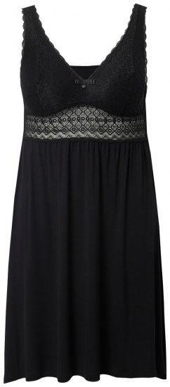 Ulla Popken 855428 Negližē ar mežģīnēm Melns - Naktskrekli - 