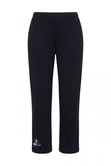Ulla Popken 856134 Pidžama ar ziediem Melns - Pidžamas/Loungewear - 