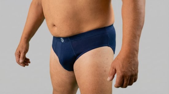 20 Nodi 974 Stretch Cotton Briefs with Internal Elastic Band and Low Rise Navy - Apakšveļa un peldšorti - Apakšveļa - 2XL-8XL