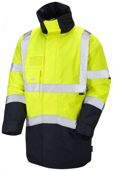 Leo Marwood Warm Quilted Superior Anorak Hi-Vis Yellow/Navy - Darba apģērbs - Darba apģērbs - 3XL-10XL