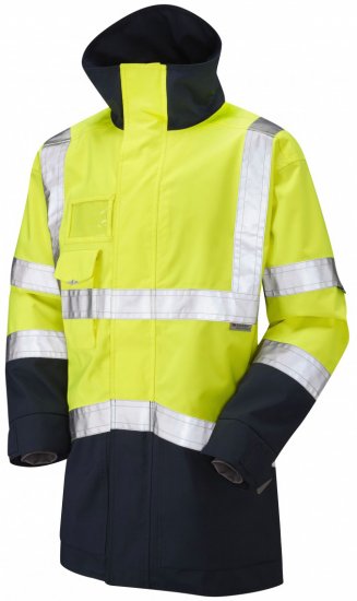Leo Clovelly Breathable Executive Anorak Hi-Vis Yellow/Navy - Darba apģērbs - Darba apģērbs - 3XL-10XL