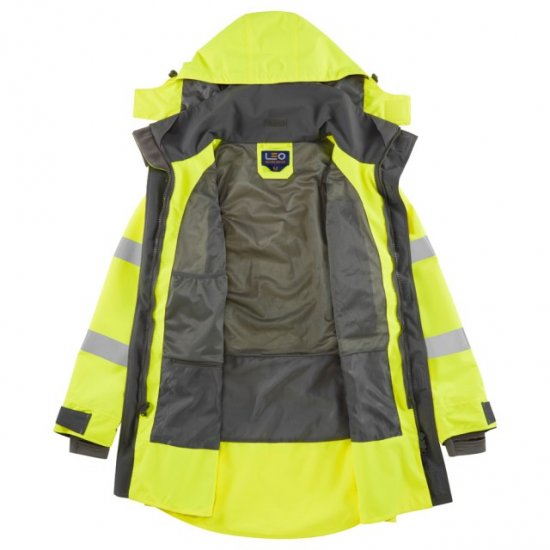 Leo Eastleigh Ecoviz 10K Performance Breathable Anorak Hi-Vis Yellow - Darba apģērbs - Darba apģērbs - 3XL-10XL