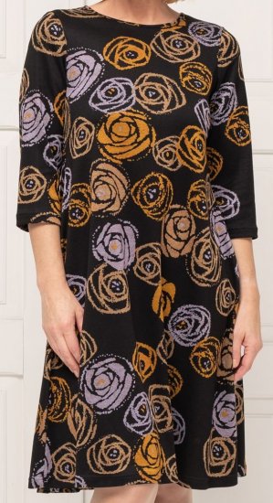 Scandinavian Caramel Flower Petals Dress Lavender and Orange - SIEVIEŠU APĢĒRBS 40-66 - 