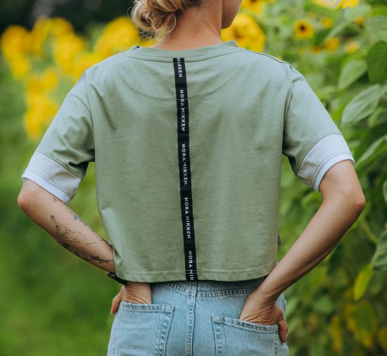 Nora Mikken AGNES Crop Top Green - T-krekli - 