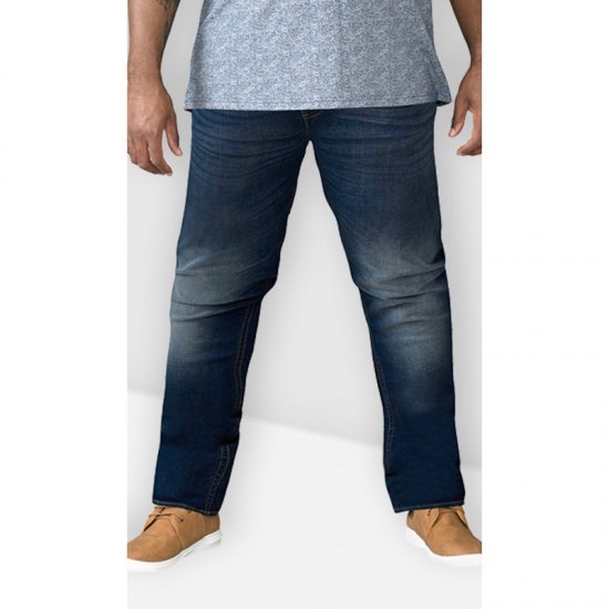 D555 Ambrose Tapered Fit Stretch Jeans Dark Blue TALL SIZES - VĪRIEŠU APĢĒRBS MT-6XLT - Apģērbs gariem vīriešiem