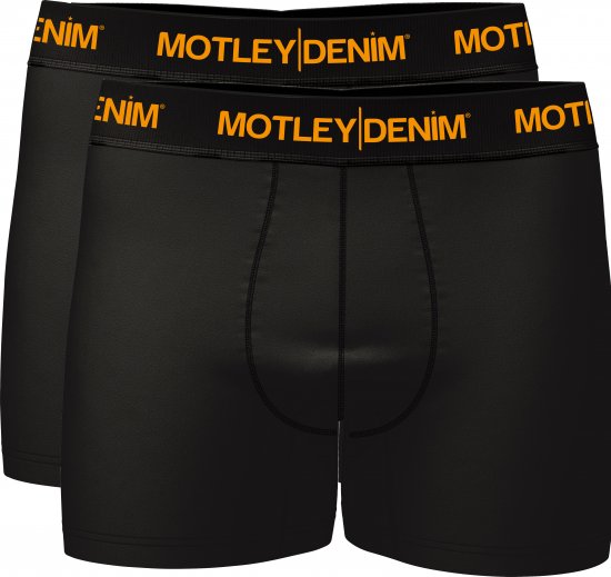 Motley Denim Amsterdam Boxershorts Black 2-pack - Apakšveļa un peldšorti - Apakšveļa - 2XL-8XL