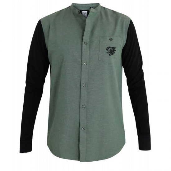 D555 Atkins Grandad Shirt with Jersey Sleeves - Krekli - Krekli - 2XL-8XL