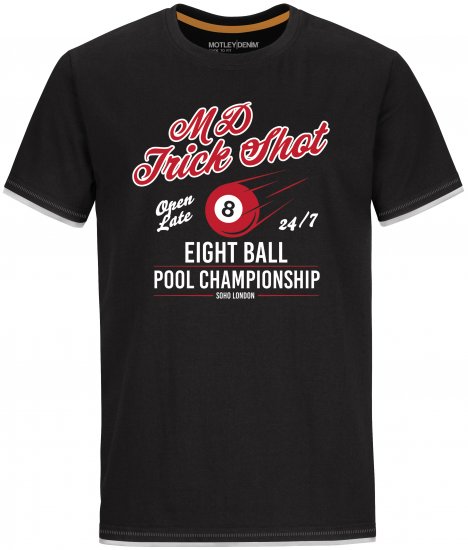 Motley Denim T-shirt Ayton Black - T-krekli - T-krekli - 2XL-14XL