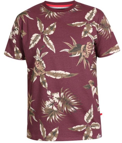 D555 Baxter T-shirt Wine-red - T-krekli - T-krekli - 2XL-14XL
