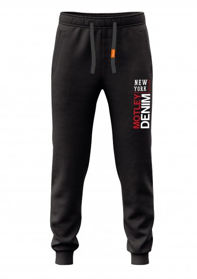 Motley Denim Belfast Sweatpants Black - Sporta bikses un šorti - Sporta bikses un Sporta šorti - 2XL-12XL