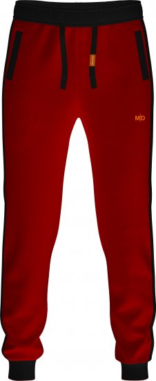 Motley Denim Bremen Sweatpants Red/Black - Sporta bikses un šorti - Sporta bikses un Sporta šorti - 2XL-12XL