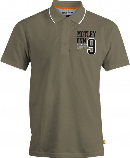Motley Denim Brighton Polo Dark Khaki - Polo krekli - Polo krekli - 2XL-8XL