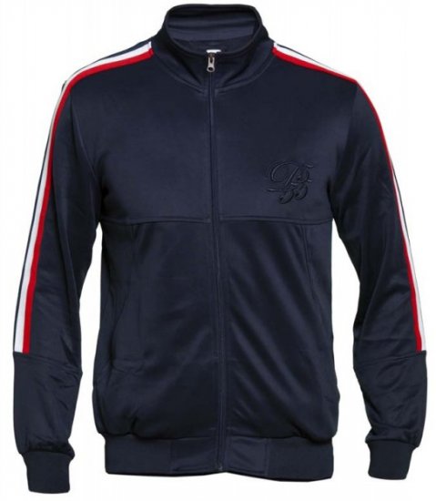 D555 Brookes Couture Zip Up Navy - Džemperi un džemperi ar kapuci - Džemperi - 2XL-14XL