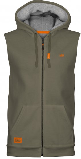 Motley Denim Brussels Sleeveless Hoodie Dark Khaki - Džemperi un džemperi ar kapuci - Džemperi - 2XL-14XL