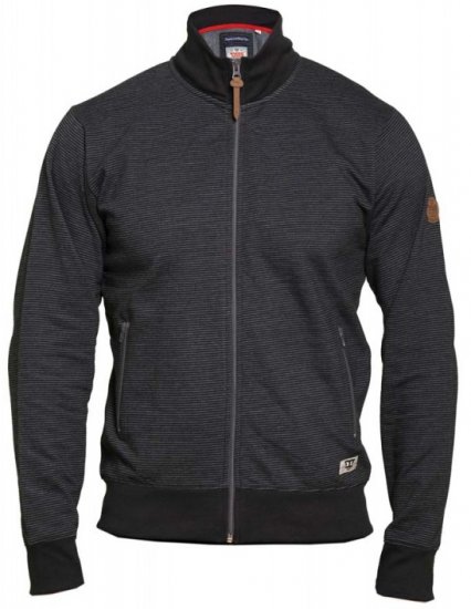 D555 Buxton Full Zip Sweatshirt Black - Džemperi un džemperi ar kapuci - Džemperi - 2XL-14XL