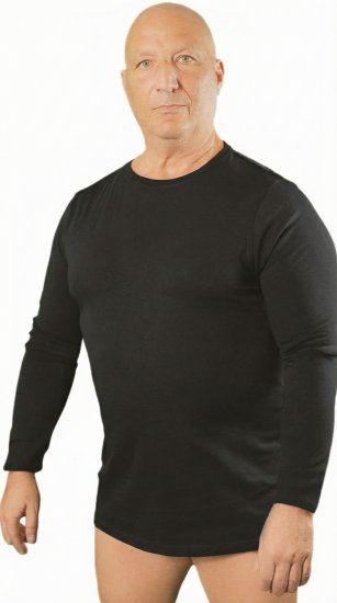 20 Nodi Carbino Long Sleeve Sport T-Shirt Black - Lielo vīriešu t-krekli ar garām piedurknēm - Lielo vīriešu t-krekli ar garām piedurknēm