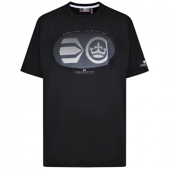 Crosshatch Eliptical T-shirt Black - T-krekli - T-krekli - 2XL-14XL